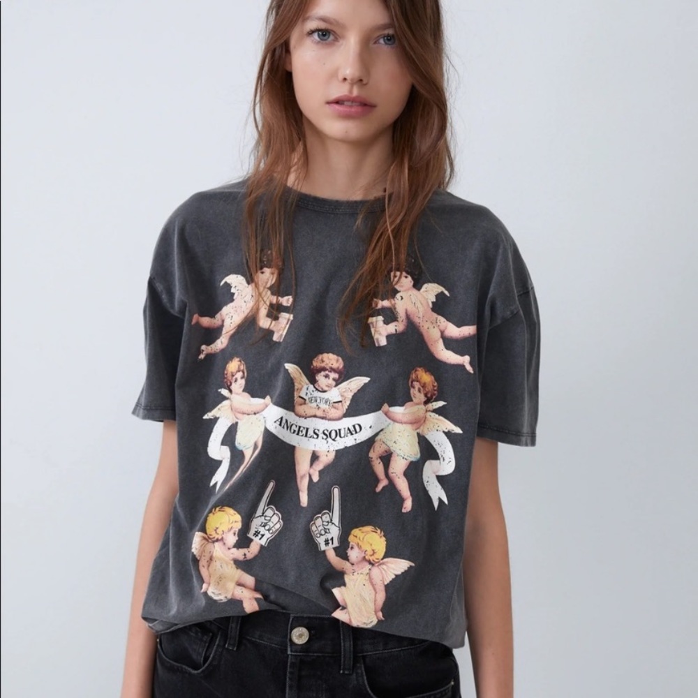 Zara Angel Squad T-shirt